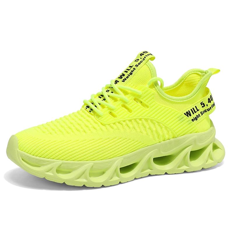 Men's Fashion Breathable Textile Anti-Slip Comfortable Thick Sole Soft Casual Outdoor Sports Shoes, Lightweight Easy Wear No Load