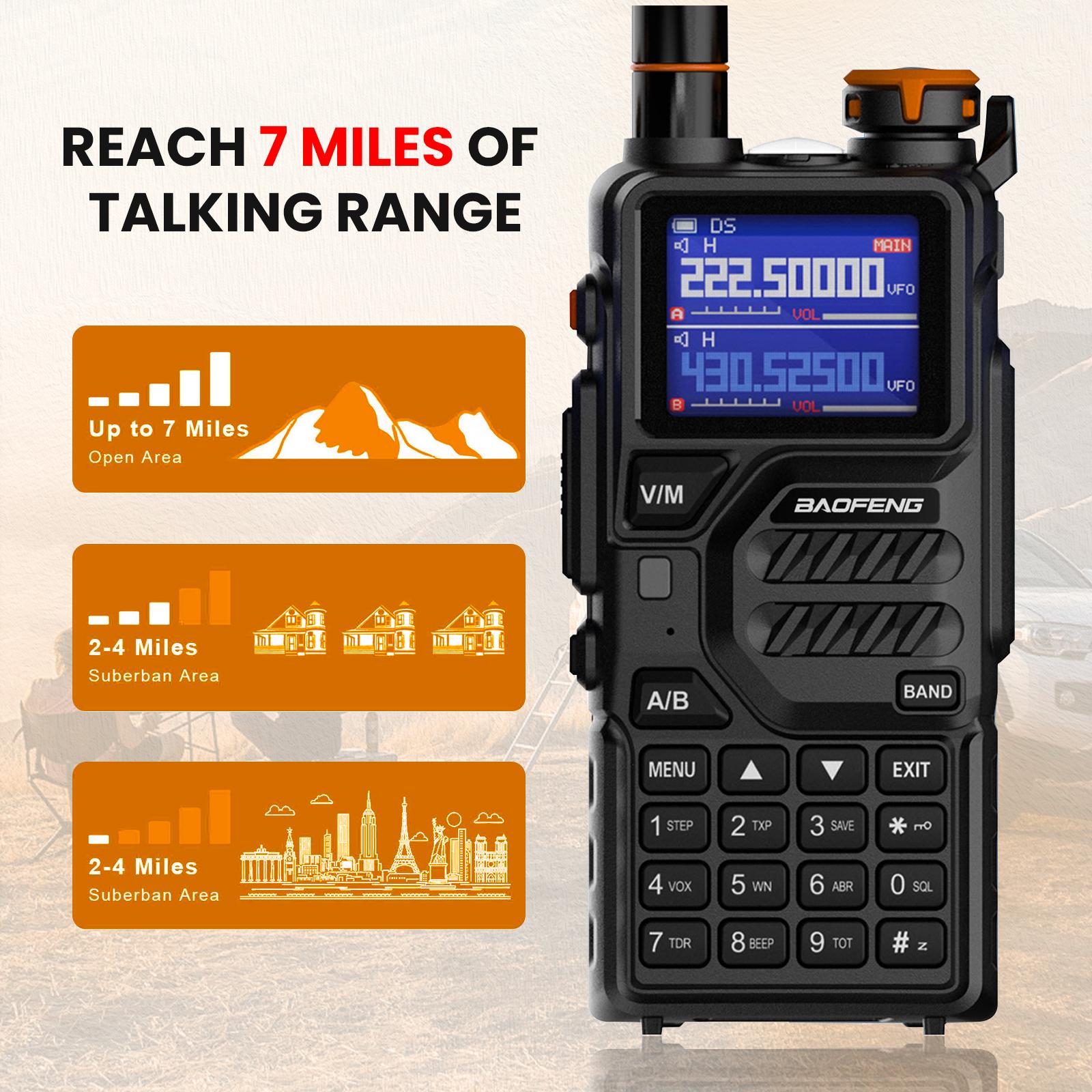 BAOFENG K5PLUS (Upgraded from UV-5R) Ham Radio Long Range, Long Distance Walkie Talkie Radio, Handheld Two Way Radio for Hunting,Audio & Video Product