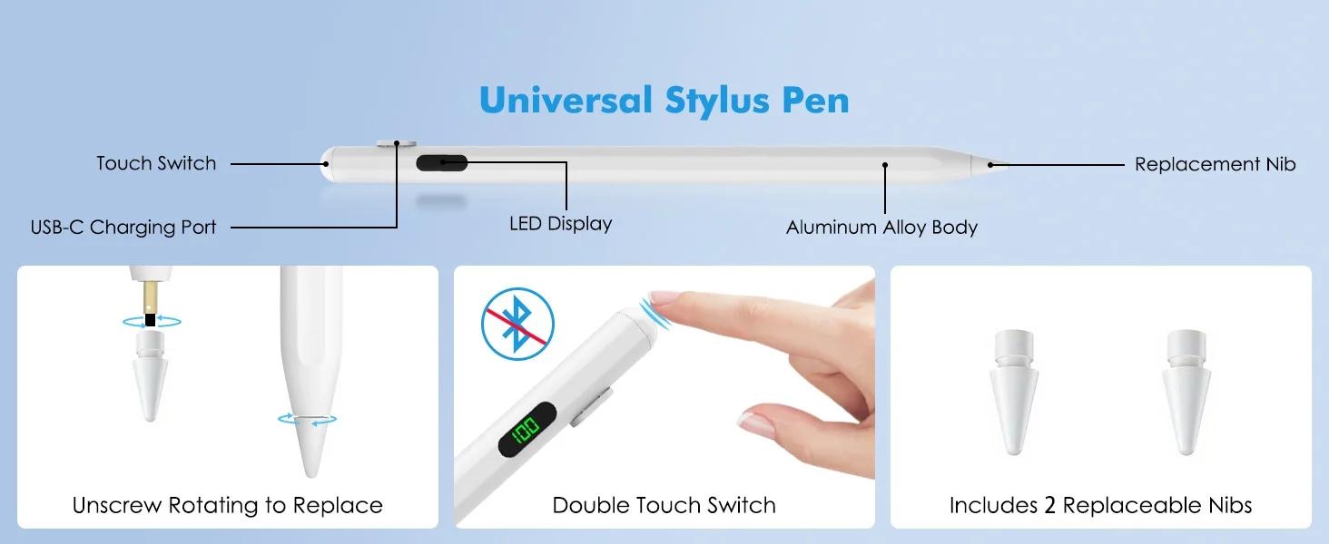 Digital Screen Capacitive Pen, Touchscreen Pen, Universal Touch Stylus for Android iOS Windows, Compatible with iPad Huawei Xiaomi Tablets, Tablet Computer Pen, Digital Products