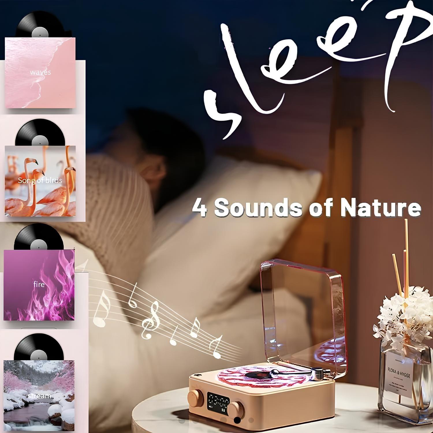 Wireless Speaker, White noise speaker, Multifunctional Desktop Speaker with USB Port & AUX Input, Speaker with Environment Light Adjustment Modes, Decorative, Gifts