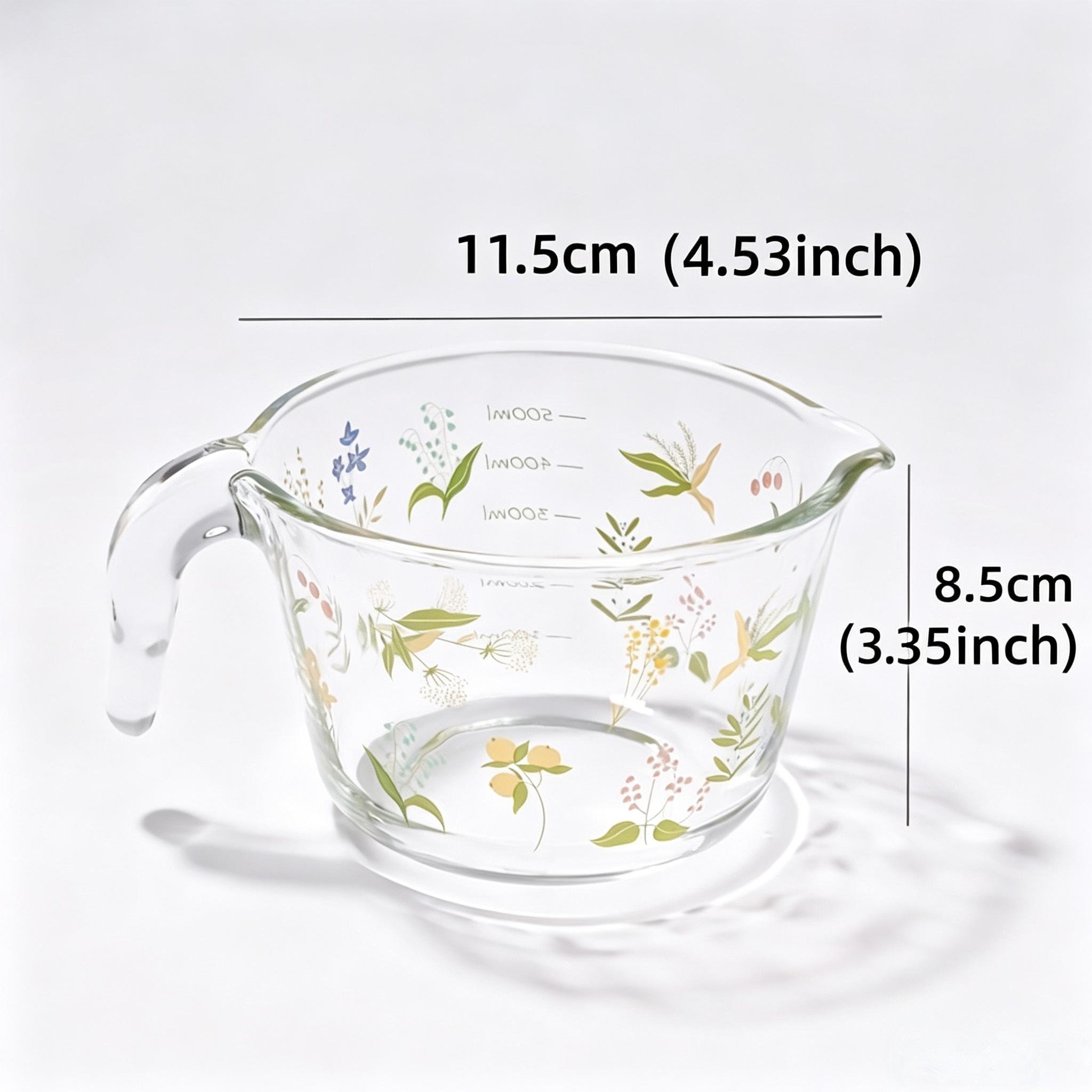 Glass Measuring Cup with Handle | Heat-Resistant Food Grade | Ideal for Baking, Mixing Eggs, Milk & Cooking