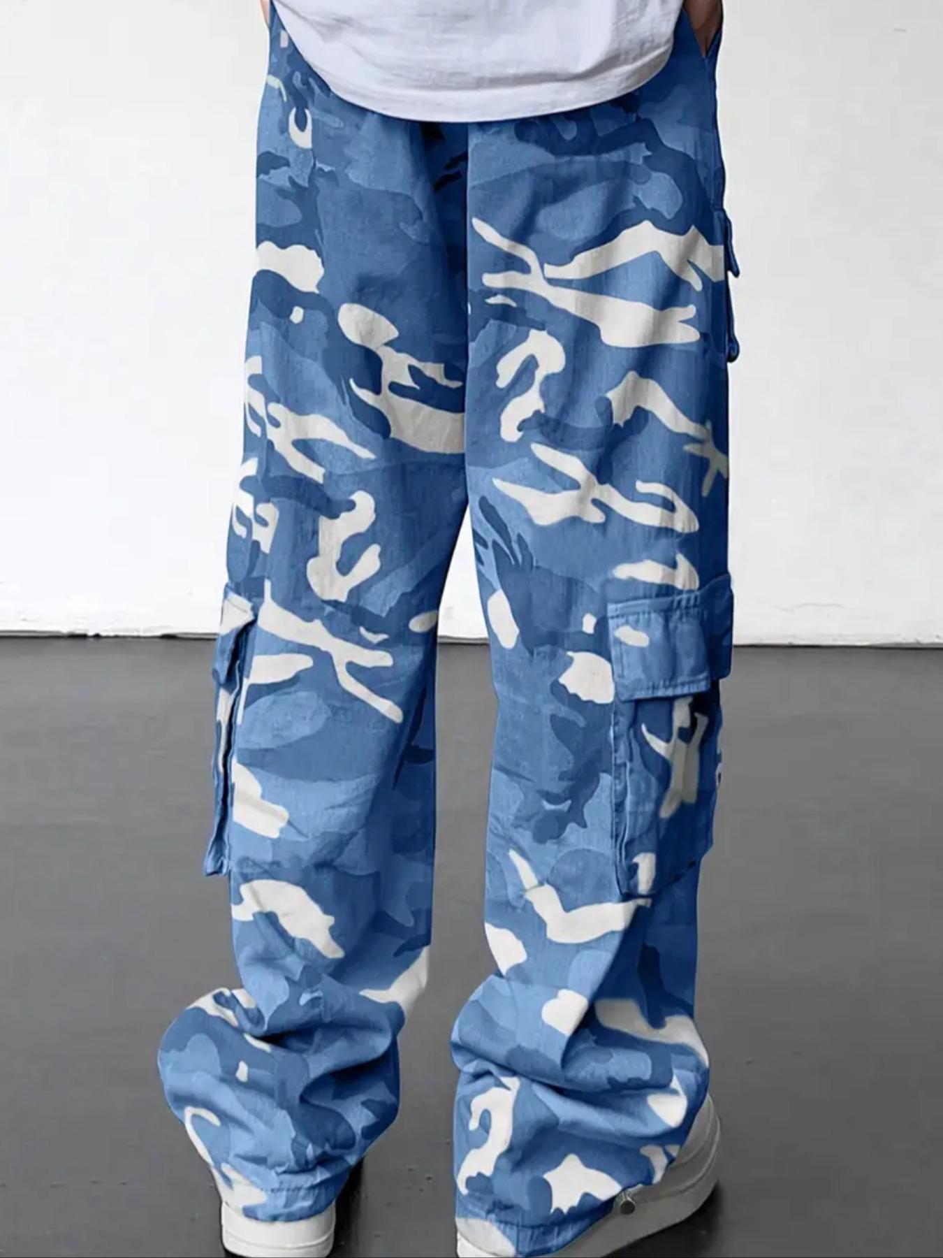 Men's Camo Print Pants, Casual Comfy Multi-pocket Trousers for Daily Wear, Fashion Men's Bottoms for Spring & Fall