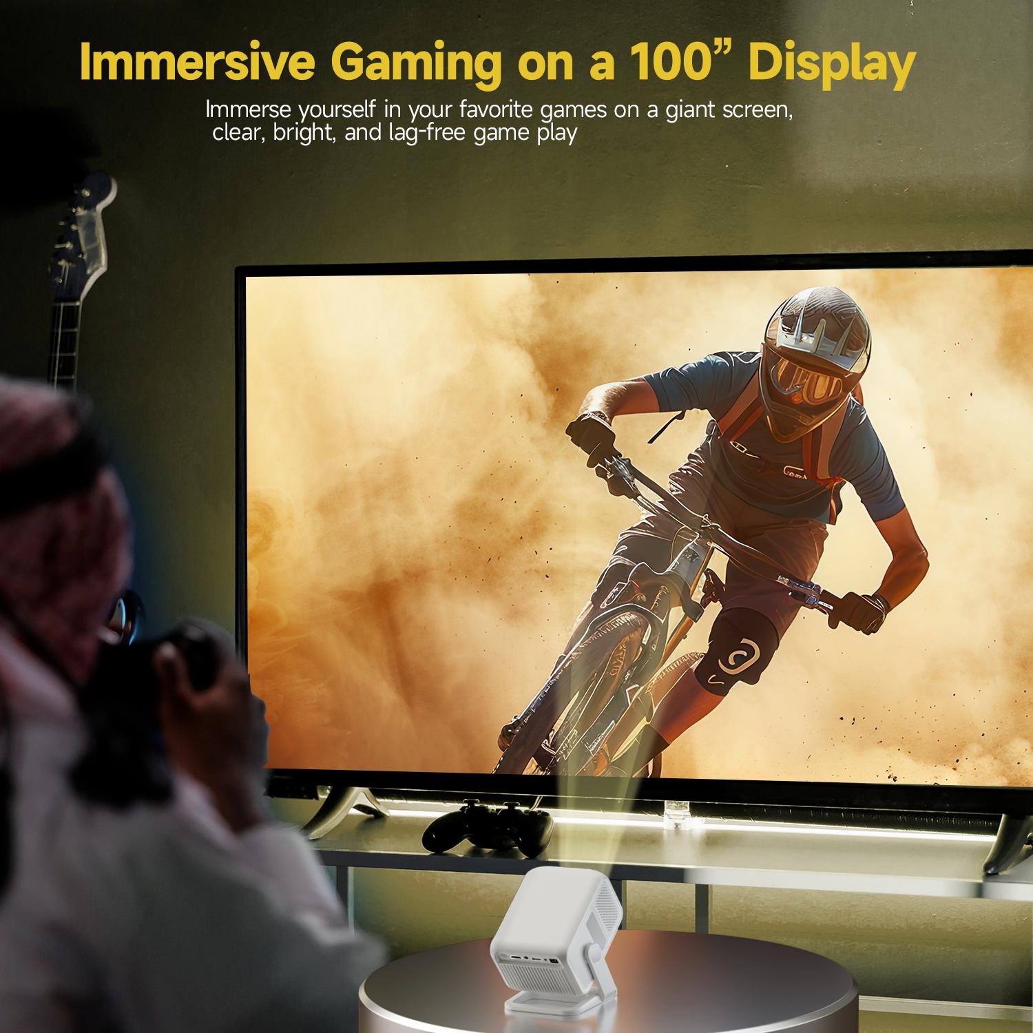 [US warehouse] Magcubic 420ANSI HY310X Projector Auto Focus & Keystone With 4K Videosource Supported  Full HD 1080P Android 11 Built-in 5W Speaker BT5.2 for Outdoor Theater Stand Mini Portable Projector