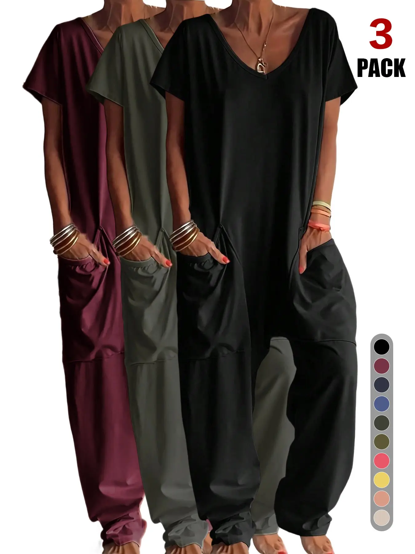 Women's Workwear Overalls Jumpsuit Casual Home Wear, Comfortable Fitted One-Piece Pants, All Seasons Fashion, Plain Pattern, Casual Jumpsuits, Casual Style Jumpsuit