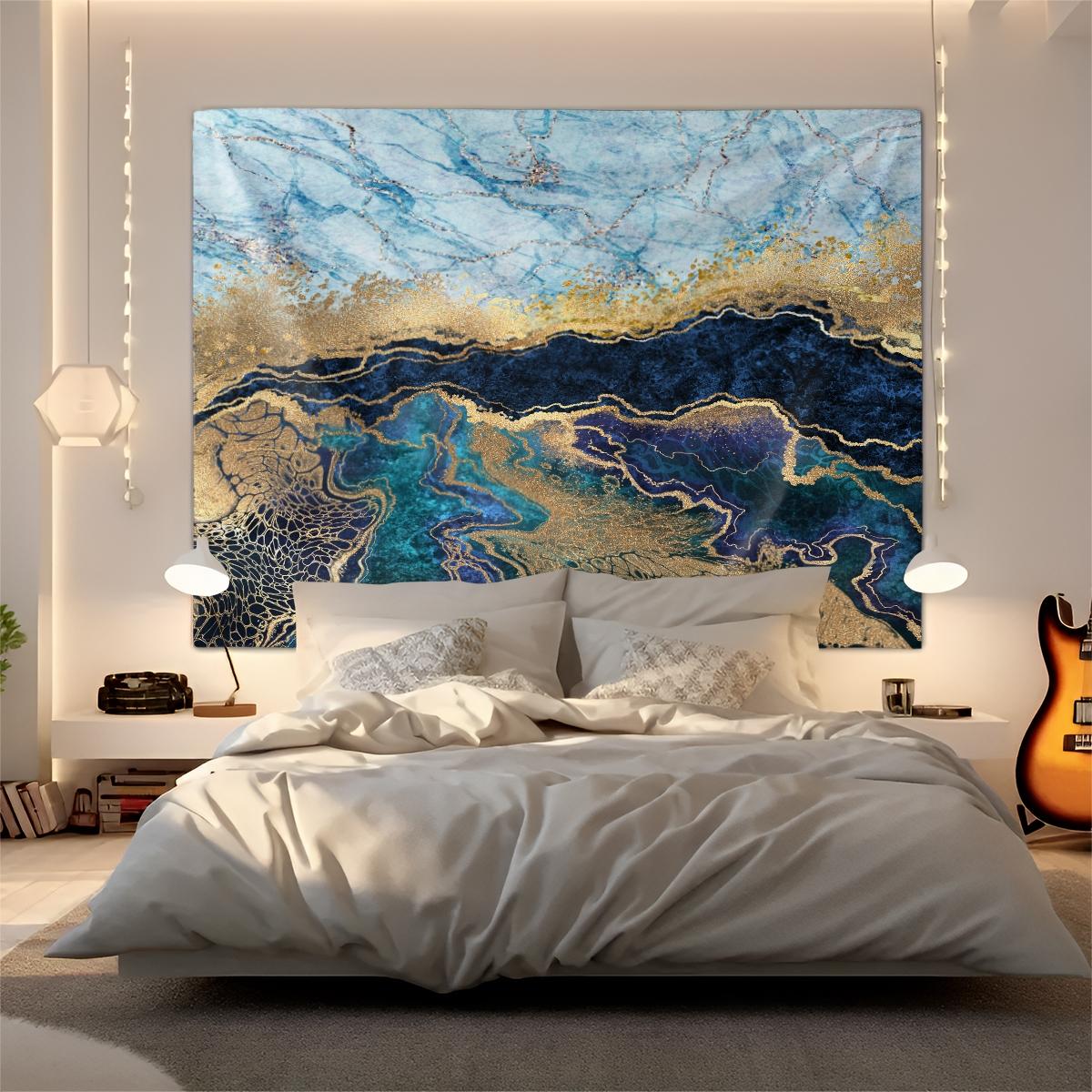 Marble Print Tapestry, Modern Luxury Wall Decor, Soft Fabric, Easy to Hang, Perfect for Bedroom and Living Room Background Decoration for Fluid Art Enthusiasts, Ideal Gift for Family and Friends