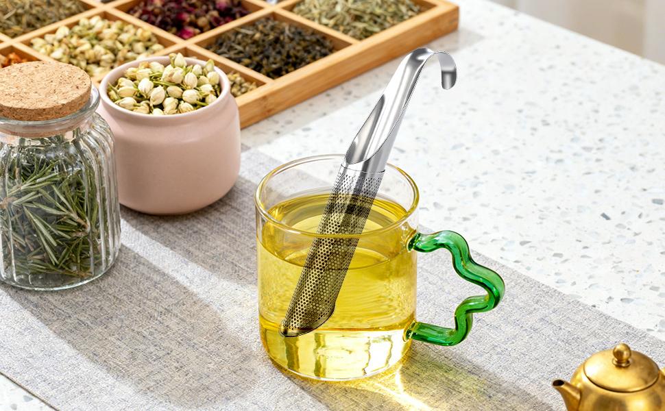2 Pcs Tea Infuser, Tea Diffusers for Loose Tea with Teaspoon Tea-tweezers Wire Cloth, for All Kinds of Tea