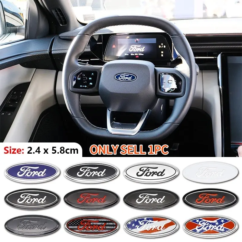 Car Steering Wheel Decoration Sticker for Ford, Scratch-Resistant Durable Decal, Car Interior Decor for Ford F-150, Explorer, Fox & Edge, Car Accessories, Car Stickers