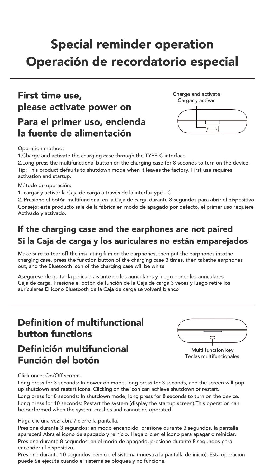 ERAZER XP3 Open Ear Earphones,OWS Wireless Headphones,Bluetooth Earbuds,Auriculares support Full Color Screen Display Charging Case Headsets with Mic