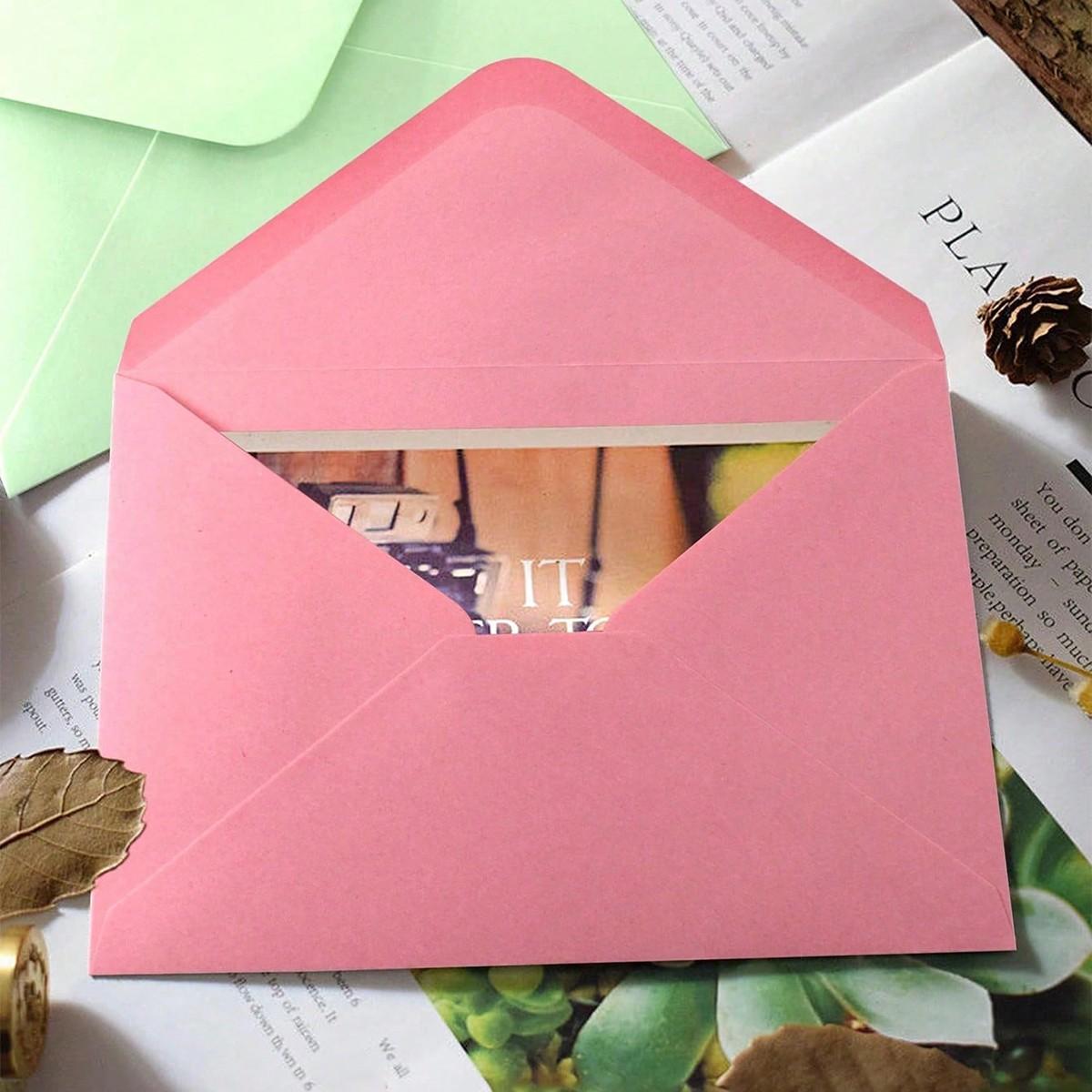 Paper Envelopes Set of 1-10, Invitation Envelopes, Self-Seal Paper Envelopes, Multiple Colors, Mini, Medium, Large, Window Envelopes, Card Holders