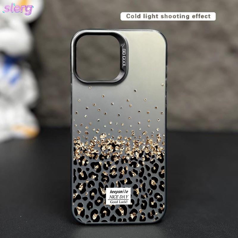 Gradient Gold Foil Leopard Print iPhone Case, Full Protection Anti-Drop Scratch-Resistant, for Apple 17/16/15/14/13/12/11 Pro Max