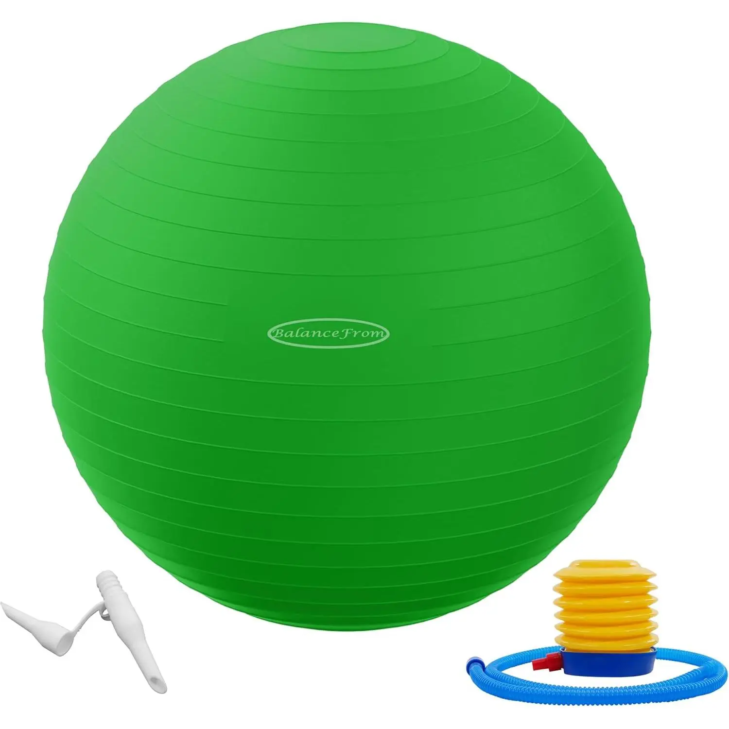 Outdoor sports Fitvids Anti-Burst and Slip Resistant Exercise Yoga Fitness Birthing Ball with Quick Pump, 2,000-Pound Capacity, Multiple Colors and Sizes