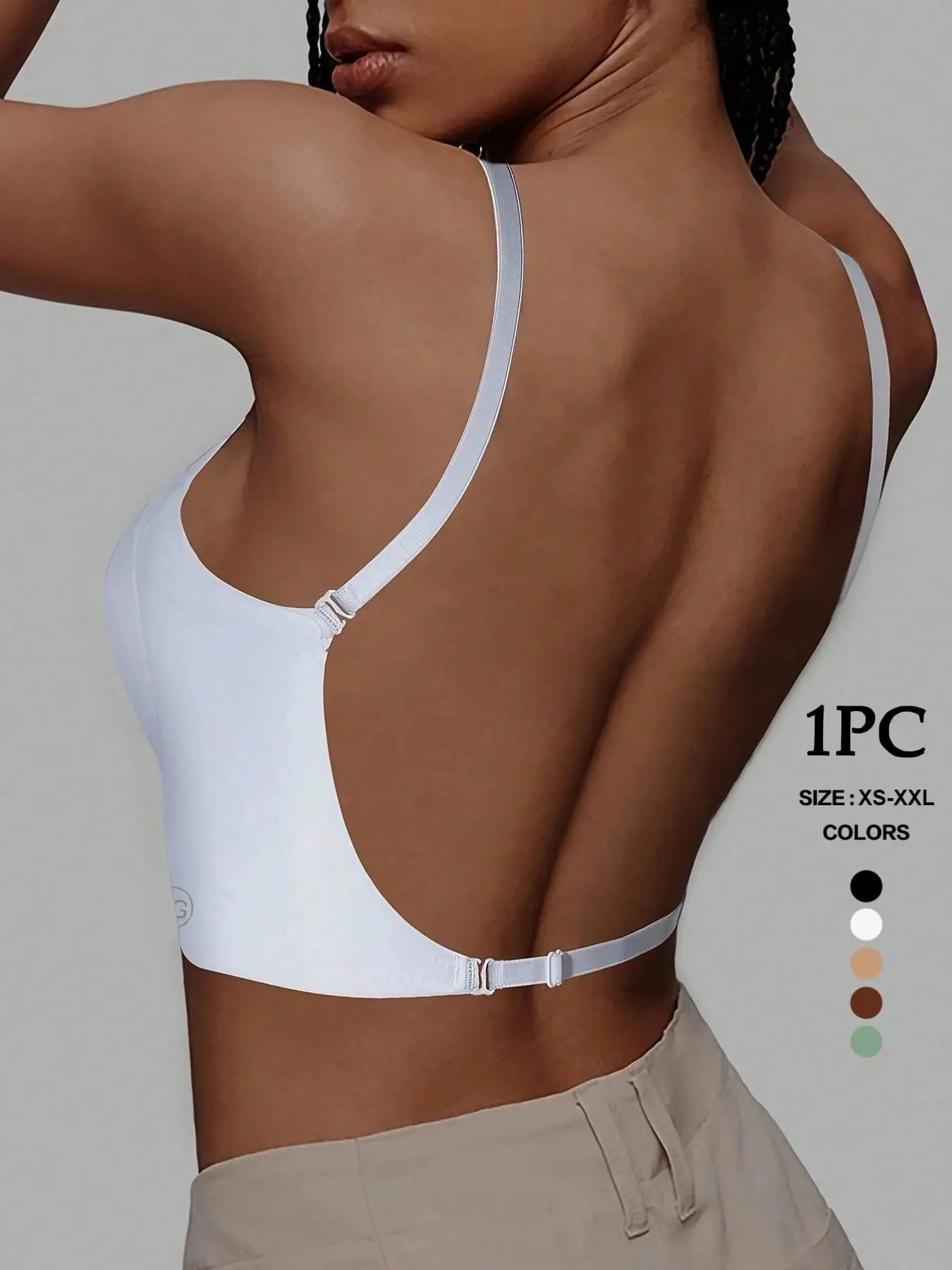 Sexy Backless Seamless Bra, Deep U-Back Design, Adjustable Straps, No Underwire, Medium Support, Ideal for Dates, Weddings, Parties