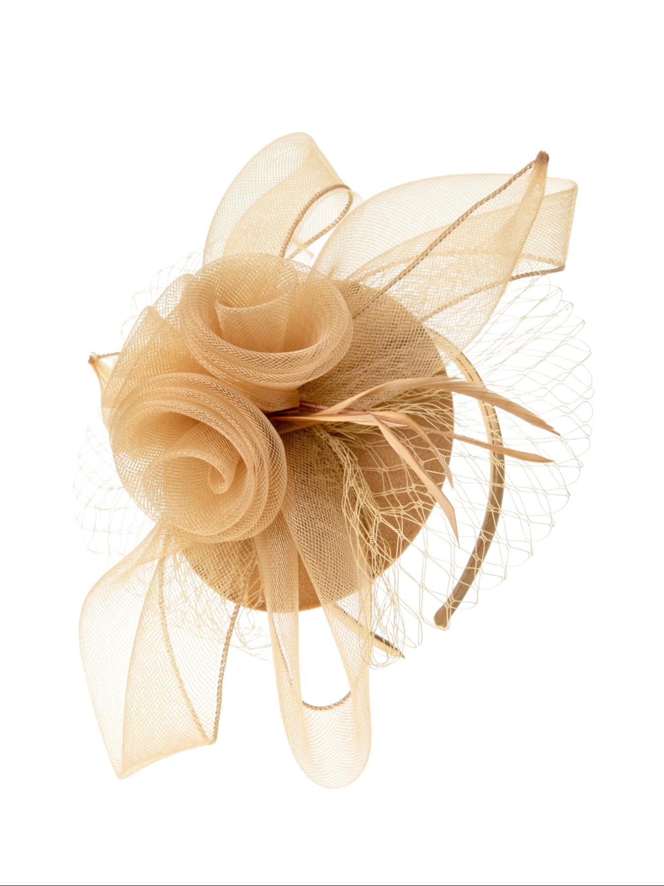 1pcs Women Lace Fascinator Veil Mesh Net Headpiece Party Hat 