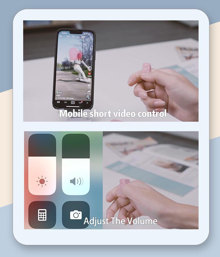 [NEW COLOR] Bluetooth Scrolling Ring Remote Control Scroller Page Turner,  selfie Video Recording Remote,Music Control, for iPhone ,iPad ,iOS,Android,Pink Accessories Selfie Devices,dealsforyoudays