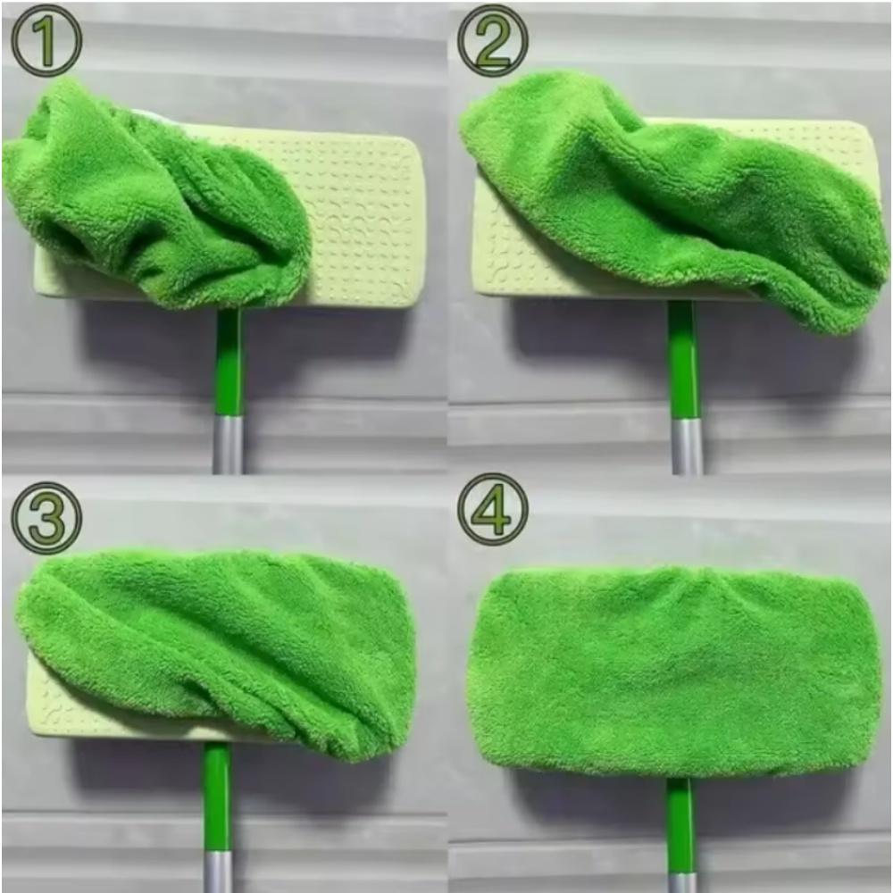 4 Pcs Reusable Ultra-fine Fiber Mop Pads High Water Absorption Universal Fit Most Standard Mops Firm Adhesion Cleaning Pads