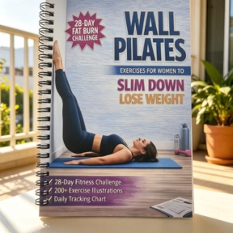 Wall Pilates Tutorial Coil Book, Fat Loss Guide for Wall Pilates, Comprehensive Exercise Instructions, Ideal for Fitness Enthusiasts