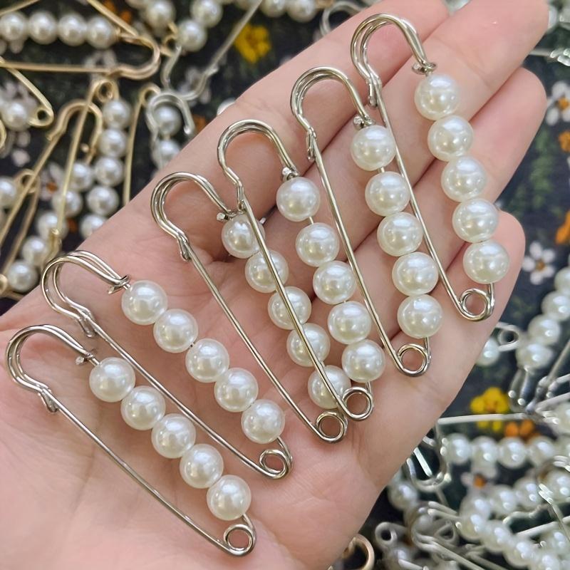 8pcs No-Sew Clothing Clips - Adjustable Buckle with Detachable Pearls, for Dresses, Shirts, Pants, Garments - Elegant Fasteners for Wedding, Party, Everyday Outfits - Durable & Easy Application, Fashion Embellishments, Chic Design, Polished Look
