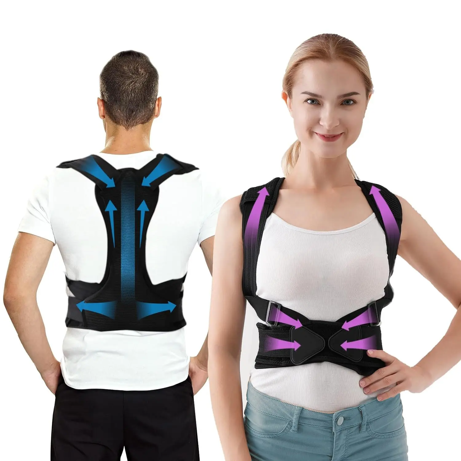 Posture Corrector for Women and Men, Adjustable Upper Back Brace, Breathable Back Support Straightener, Comfortable and Effective Posture Correction, Posture Trainer, Ergonomic Back Saver, Ergonomic Back Protector