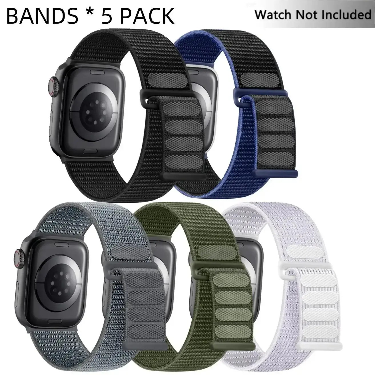 2026 Nylon Velcro Sport Loop Strap for Apple Watch, Lightweight Breathable Replacement Band, Compatible with Series 9 8 7 6 5 4 3 2 1, SE & Ultra 2, Soft Durable Wrist Accessory Ideal for Daily Life and Spring Outdoor Matching