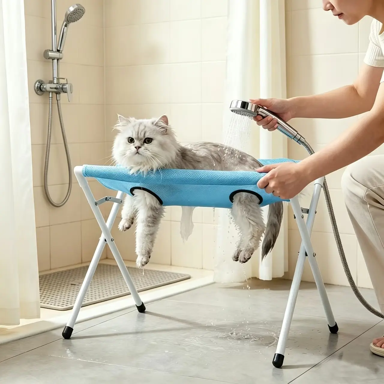 Pet Grooming Hammock, Cat Grooming Harness, Nail Clipper Holder, Suitable for Kittens, Small Medium Dogs, Indoor Hair Trimming, Ear Cleaning