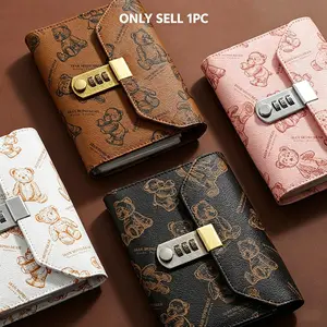Bear Password Lock Savings Book, Combination Lock Security Album, Currency Collection Organizer, Safe Money Storage Ledger