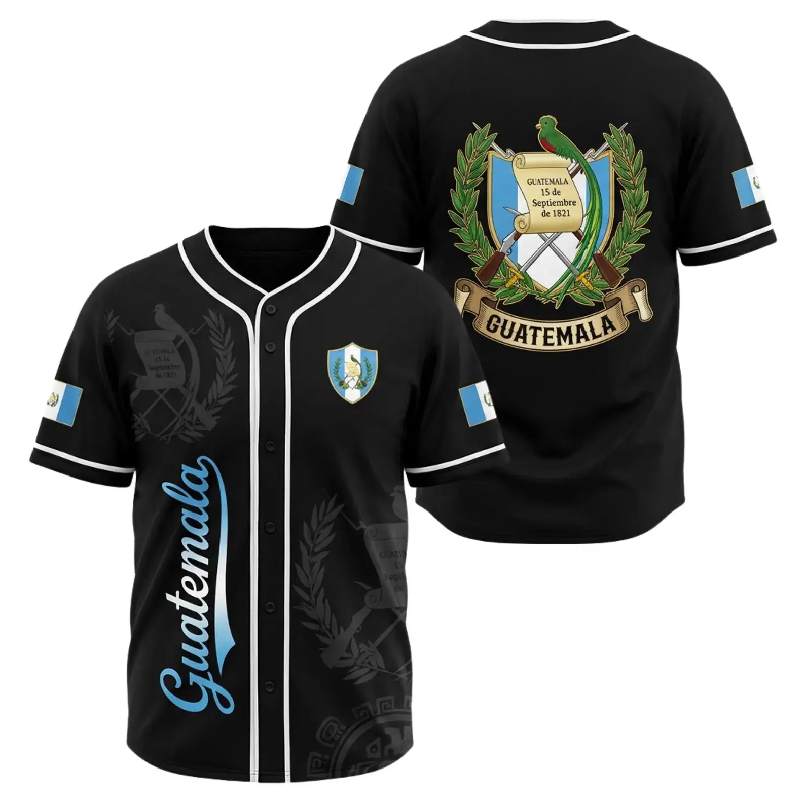 Guatemala Baseball Jersey, Personalized Guatemalan Flag Shirt for Fans