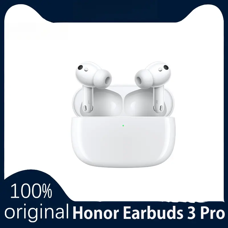 Original Honor Earbuds 3 Pro 46dB Adaptive ANC W-1st 5C Charging Wireless TWS Earphone Body Temperature Coaxial Dual-Driver 11mm