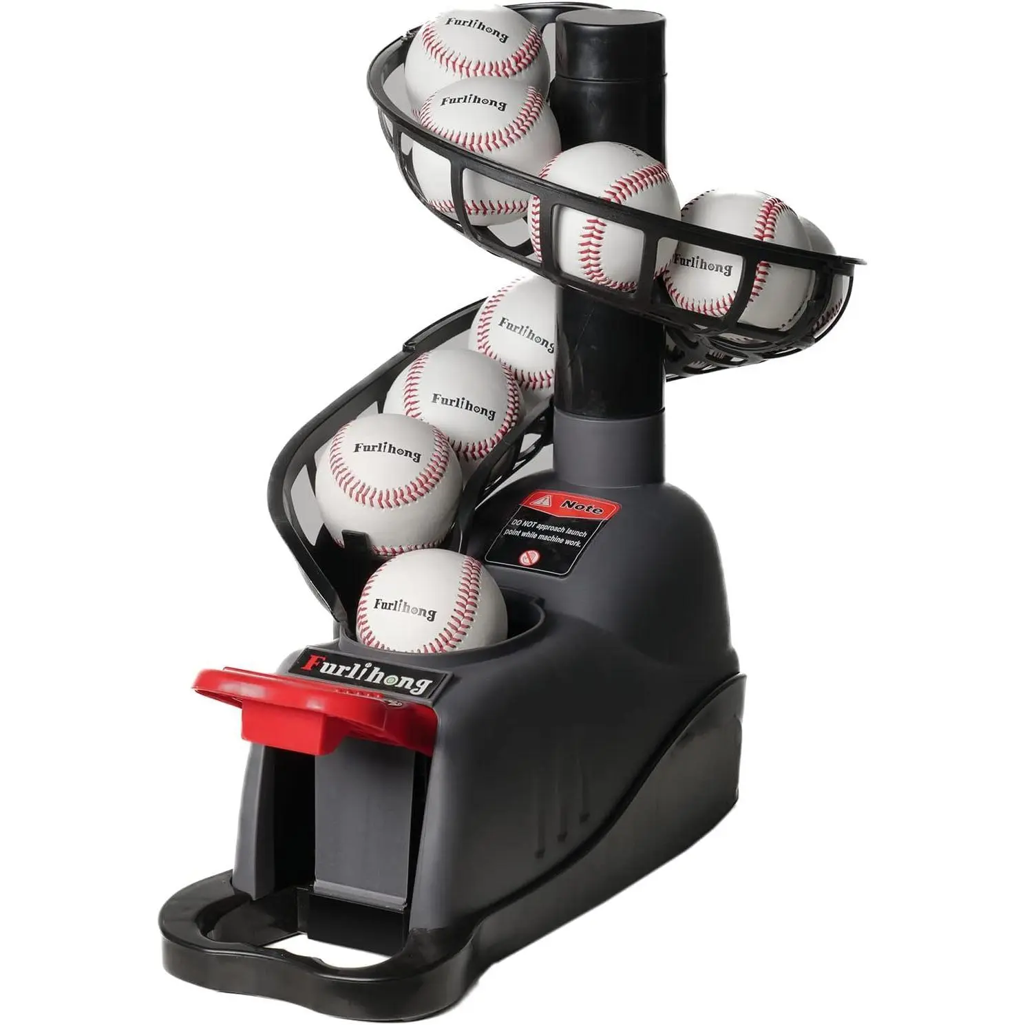 898BH Baseball Soft Toss Machine, Angle Adjustable, Step Paddle and Release to Launch, No Power Supply Needed, Works with Regulation Baseball