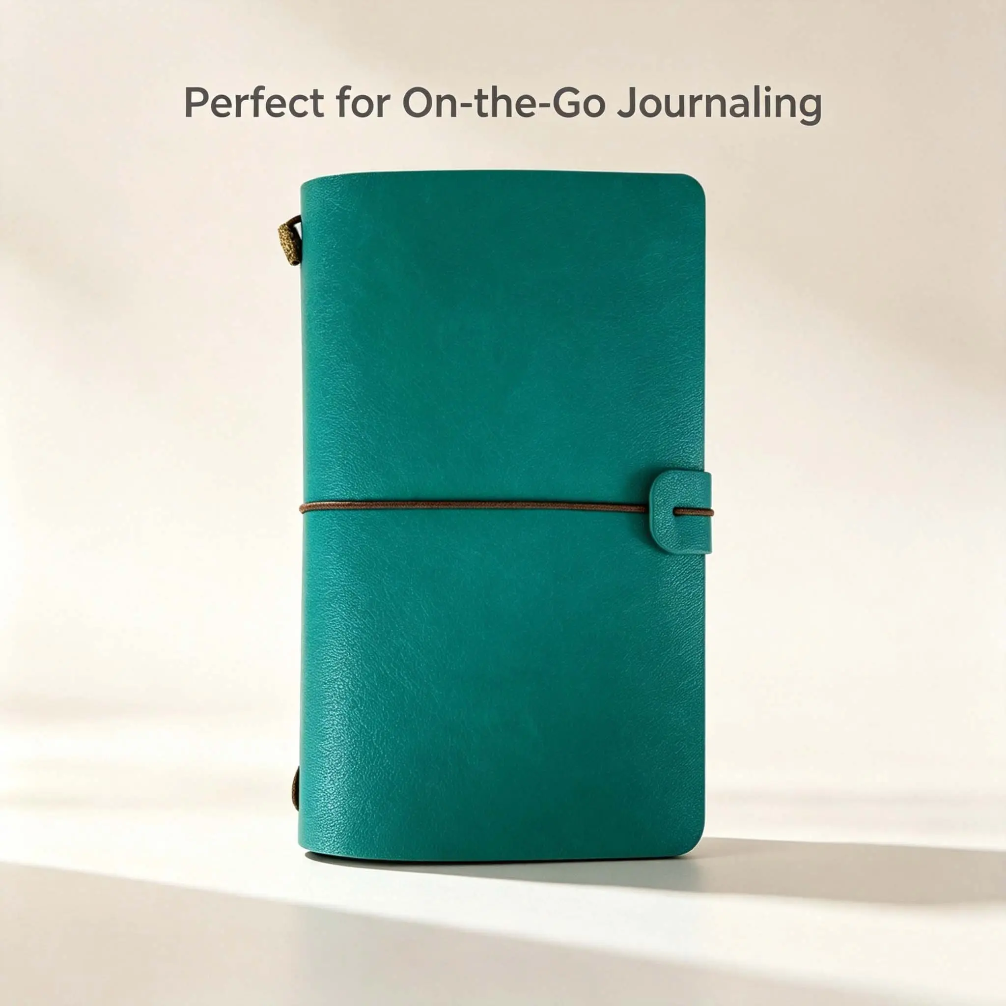 A6 PU Leather Vintage Travel Notebook, Eye Protection Duplex Paper, Multiple Storage Pockets, Business Office Travel Sketch Pad