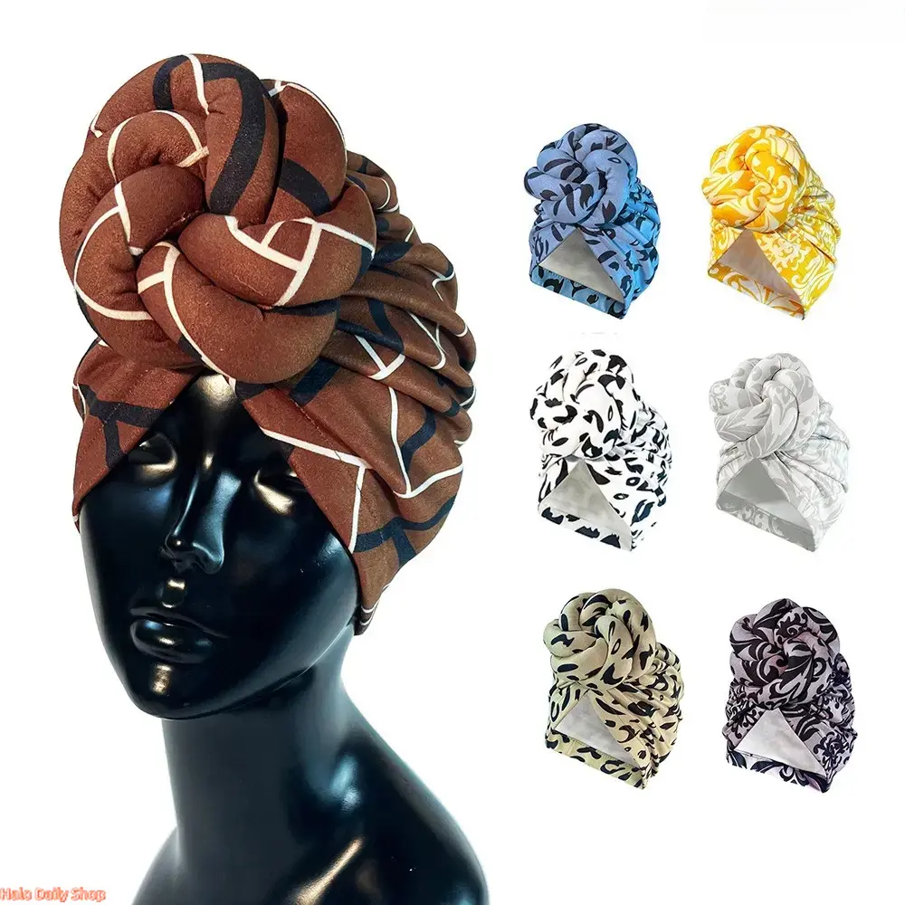 Women's Vintage Floral Suede Turban with Braided Edge - Funky Fashion Hair Wrap, Elegant Accessory for Daily Wear or Engagement, Stylish Scarf Head Wrap for Christmas, Anniversary