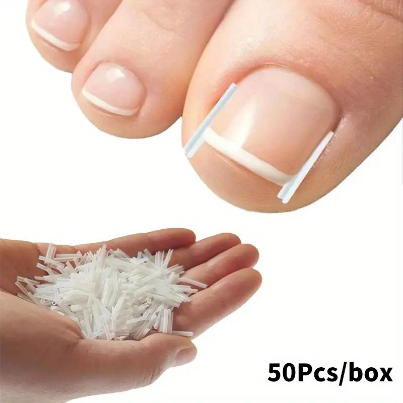 50pcs Ingrown Toenail Correction Tool Ingrown Toe Nail Treatment Elastic Patch Sticker Straightening Clip Brace Pedicure Tool Nail Care Ingrown Toenail Kits And Tools