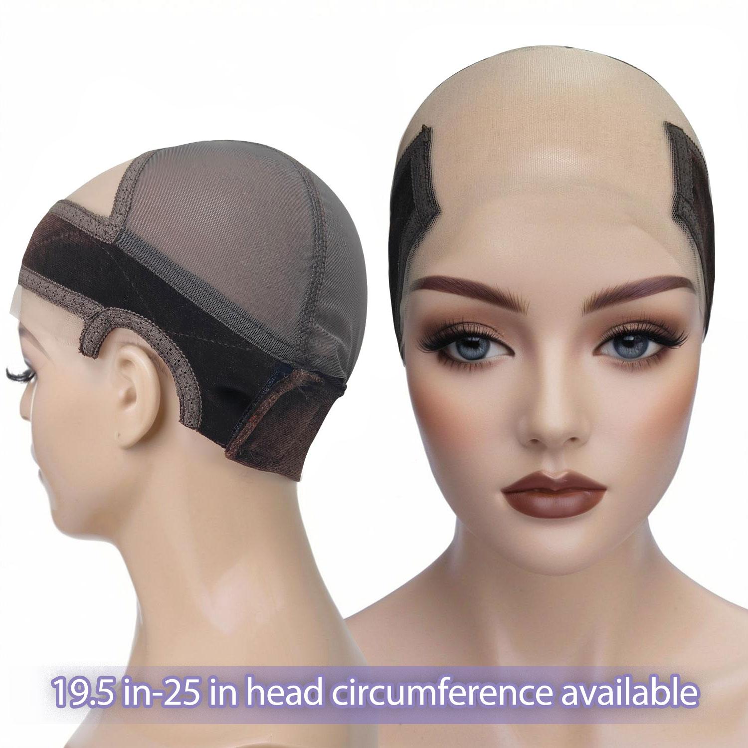 Wig Grip Cap for Synthetic Hair Extension Wig Tape, Hair Extensions Tape, Adjustable Wig Caps Holds Glueless Wigs Securely in Place, Wig Glue Alternative, Reusable HD Lace Cap with Headband for Lace Front Wigs, Wig Glueless Non Slip Keep Wig In Place Ear