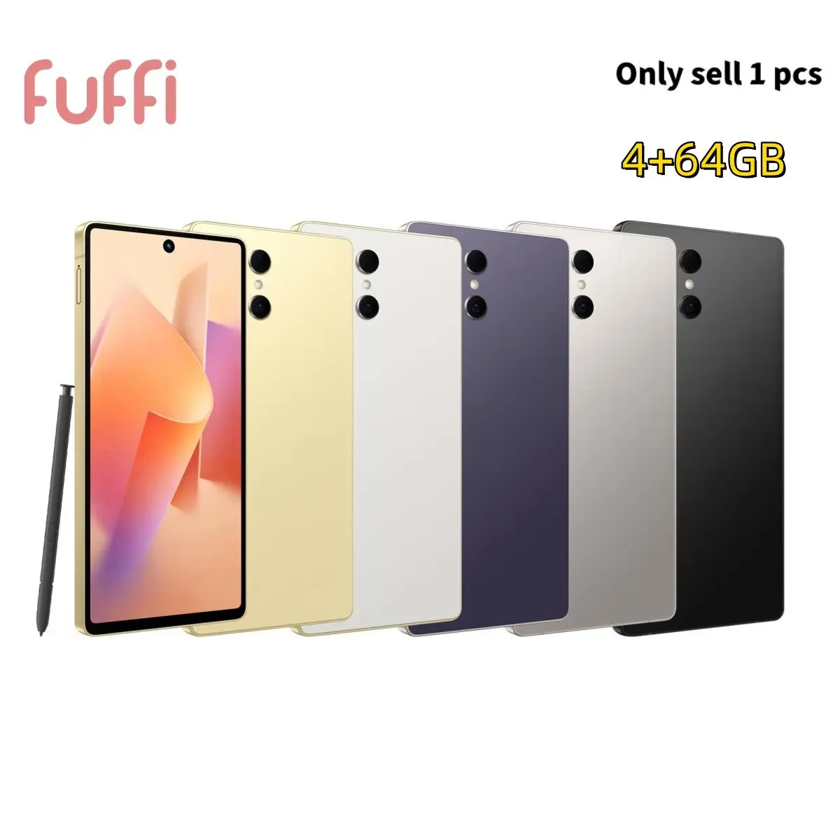 FUFFi-6.8-inch high-definition screen, 4G network smartphone, 4GB RAM+64GB ROM, with stylus function, 8MP+16MP high-definition camera, 4000mAh battery, GPS， Dual SIM dual standby, stylish Android phone
