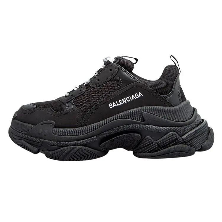 Balenciaga Triple S Retro Low-Top Dad Sneakers for Women in Black Verifiable, with credentials and supporting global authentication