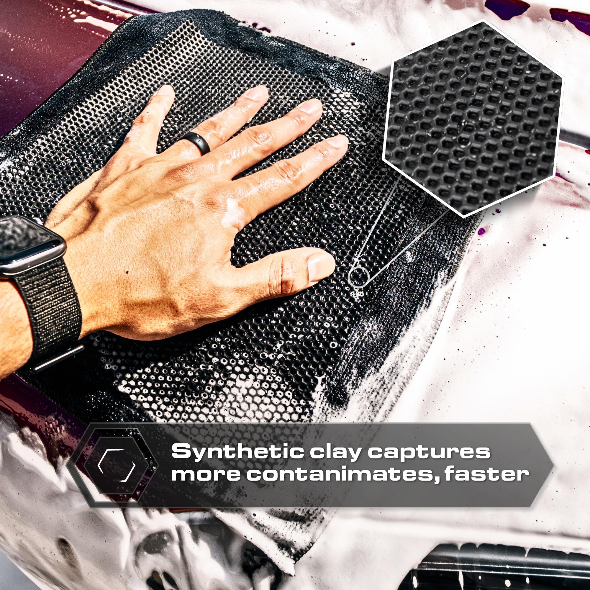 Clay Towel - Auto Detailing Clay Towel - Decontaminate Paint and Glass For Smooth Washing - 12" x 12" Brushed Microfiber