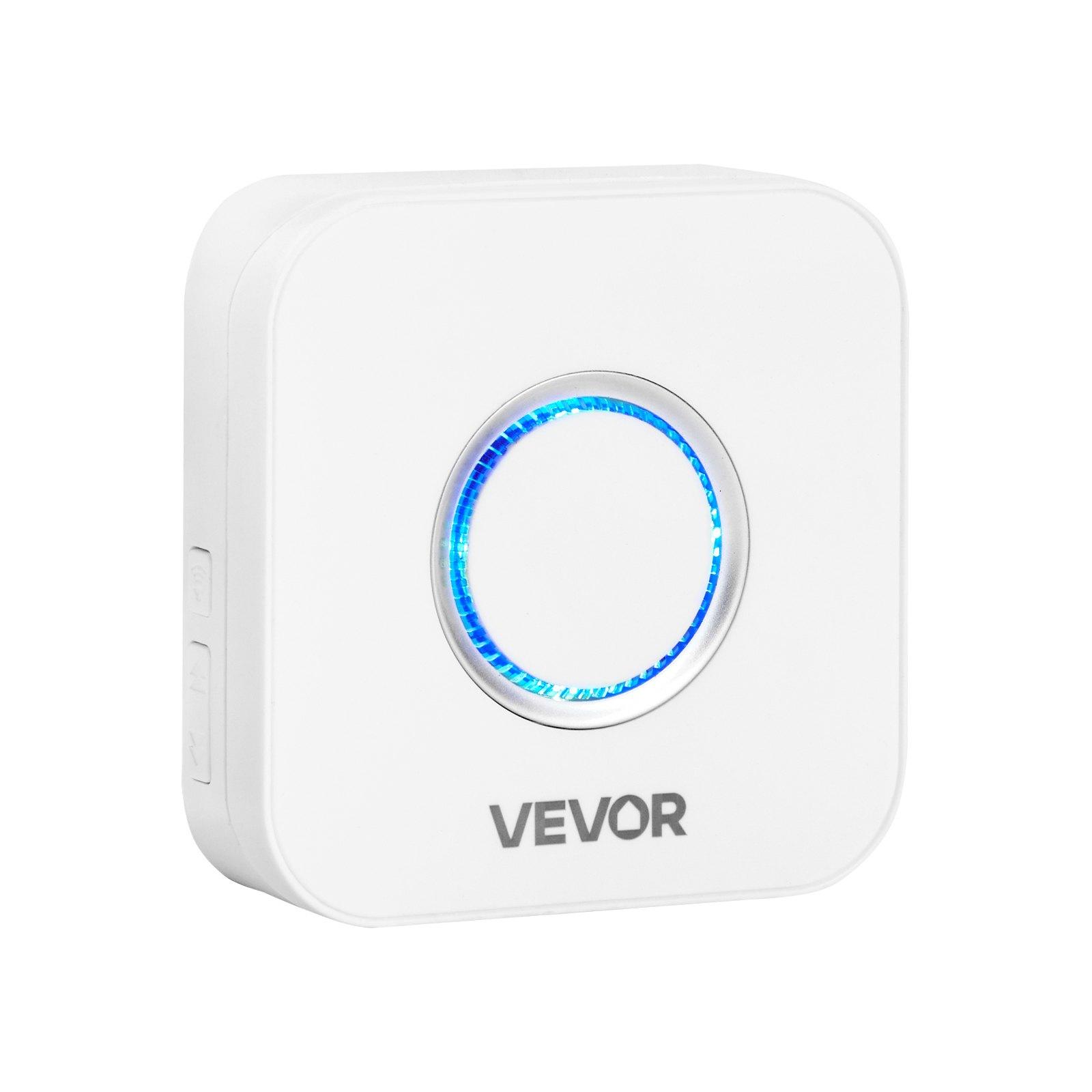 VEVOR Door Chime, DC 12V, Wireless Door Open Contact Sensor Alarm Chime with 656 ft Range, 58 Chimes & 5 Adjustable Volume, Doors Ringer Alert for Business, Store, Home, Office When Entering
