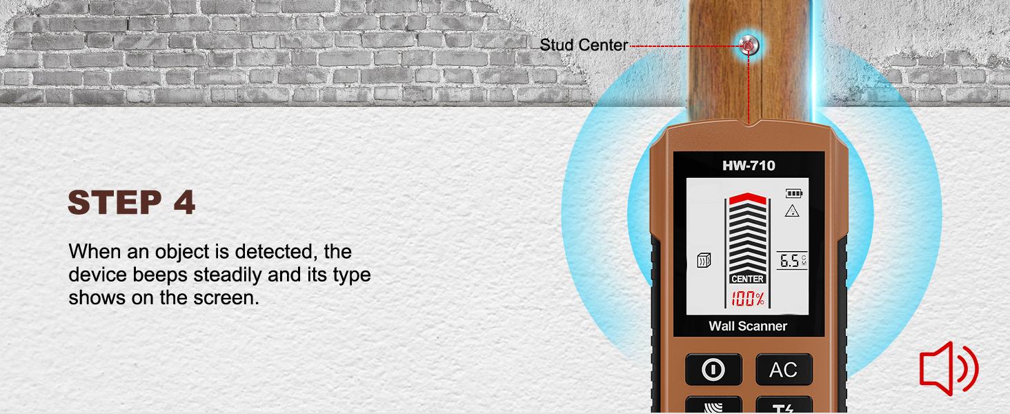 Stud Wall Scanner, 5 in 1 Stud Detector with HD LCD Display, Stud Locator with Sensor Audio Alarm, Stud Sensor Beam Finders for Wall Wood Studs AC Wire Joist Pipe