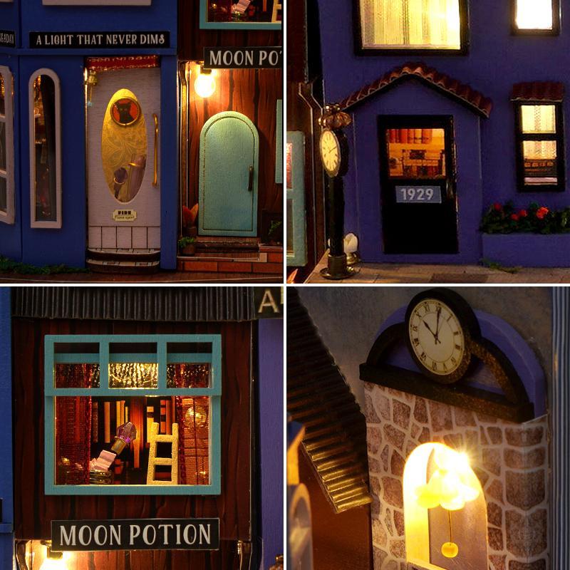 DIY Book Nook Kit, 1 Box Miniature Book Nook Kit, Bookshelf Decor, Home Decor Micro Model, The Perfect Gift for Teenagers and Adults, Halloween