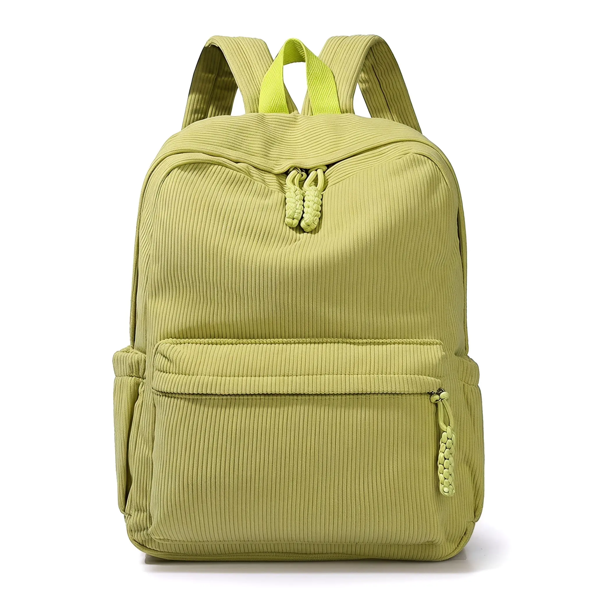 Unisex Corduroy 20L Backpack, 14in Laptop Bag with Breathable Polyester Liner & Curved Shoulder Straps, Large Capacity Cute Student Commuter Bag for Holiday Summer 2026