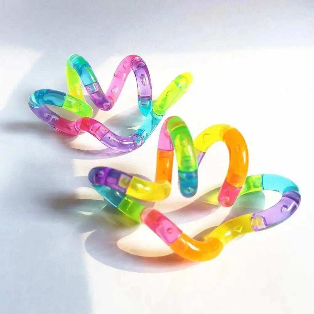 Colorful Twistable Fidget Toy for Students, Sensory Stress Relief Toy for Study Breaks, Homework & Exam Week, Flexible Hand Fidget for Teens, College Students, Classroom, Dorm & Back to School(Bag Charm Accessory)