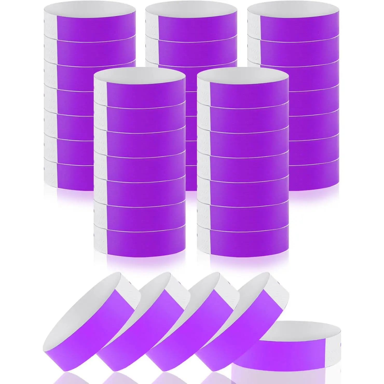 500 count Wrist Bands, Paper Wristbands for Events, Adhesive Colored Wristbands, Disposable Wrist Bands, VIP Bracelets for Party ()