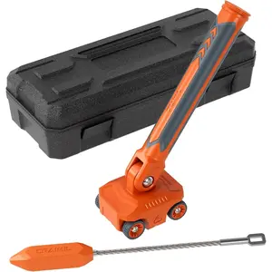Magnetic Wire Puller for Electrical Wiring – Rare-Earth Magnets, Stainless-Steel Leader for Easy Cable Pulling in Walls & Tight Spaces, Doubles as Stud Finder, Includes High-Quality Hard Plastic Case