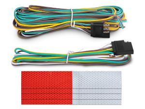 Nilight 2PCS Rectangular LED Trailer Light Kit with Halo Glow Submersible LED Stop Turn Tail Side Marker Clearance License Light for 12V Trailer Boat Camper RV Trucks Snowmobile (TL-40)