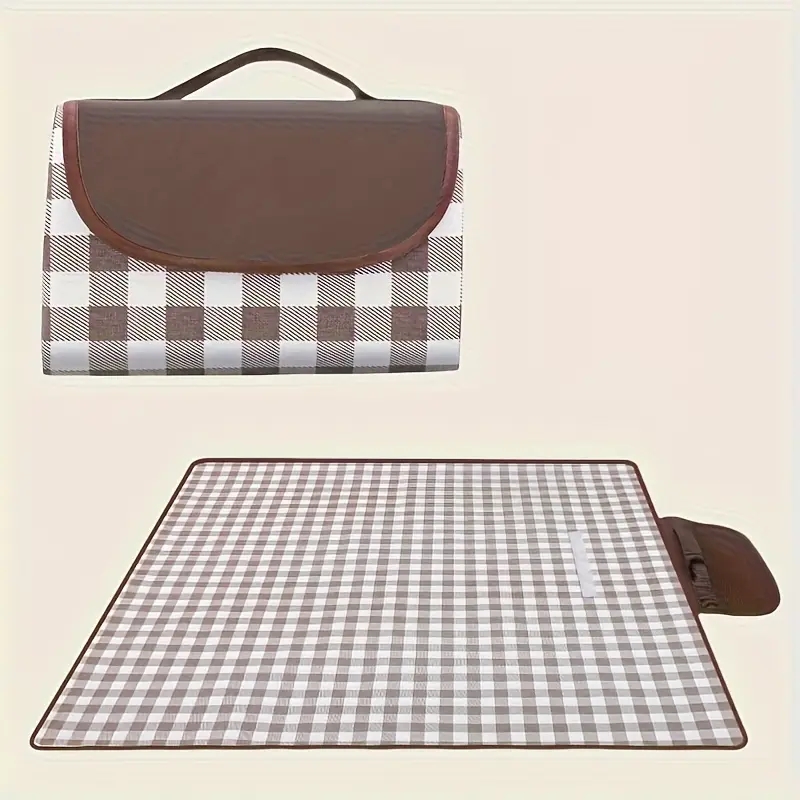 Large 78.74 x 59.06 Portable Picnic Mat, Durable Decorative Mat, Plaid Design - Durable Oxford Fabric, Hand Washable, Suitable for Beach, Camping, Hiking and Holiday Decorations, Camping Picnic Mat