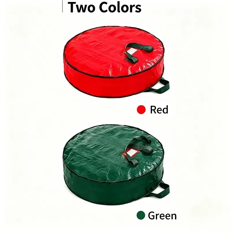 Portable Thick Wear-resistant Round Christmas Decor Storage Bag, Universal Large Storage Space Fits Baubles, Decor Garlands, Tinsel & Holiday Ribbon Trinkets, Dedicated Organizer Bag to Store Christmas Accessories After Holiday Seasons