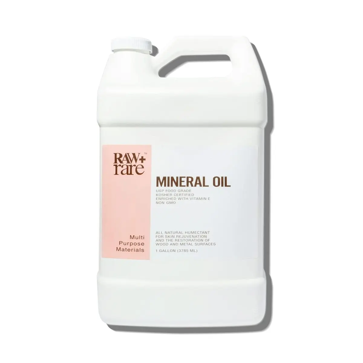 Food Grade Mineral Oil, 1 Gallon, for Cutting Board, Butcher Block, Wood, Knife Blade, Cast Iron Tools, Vegan with Vitamin E