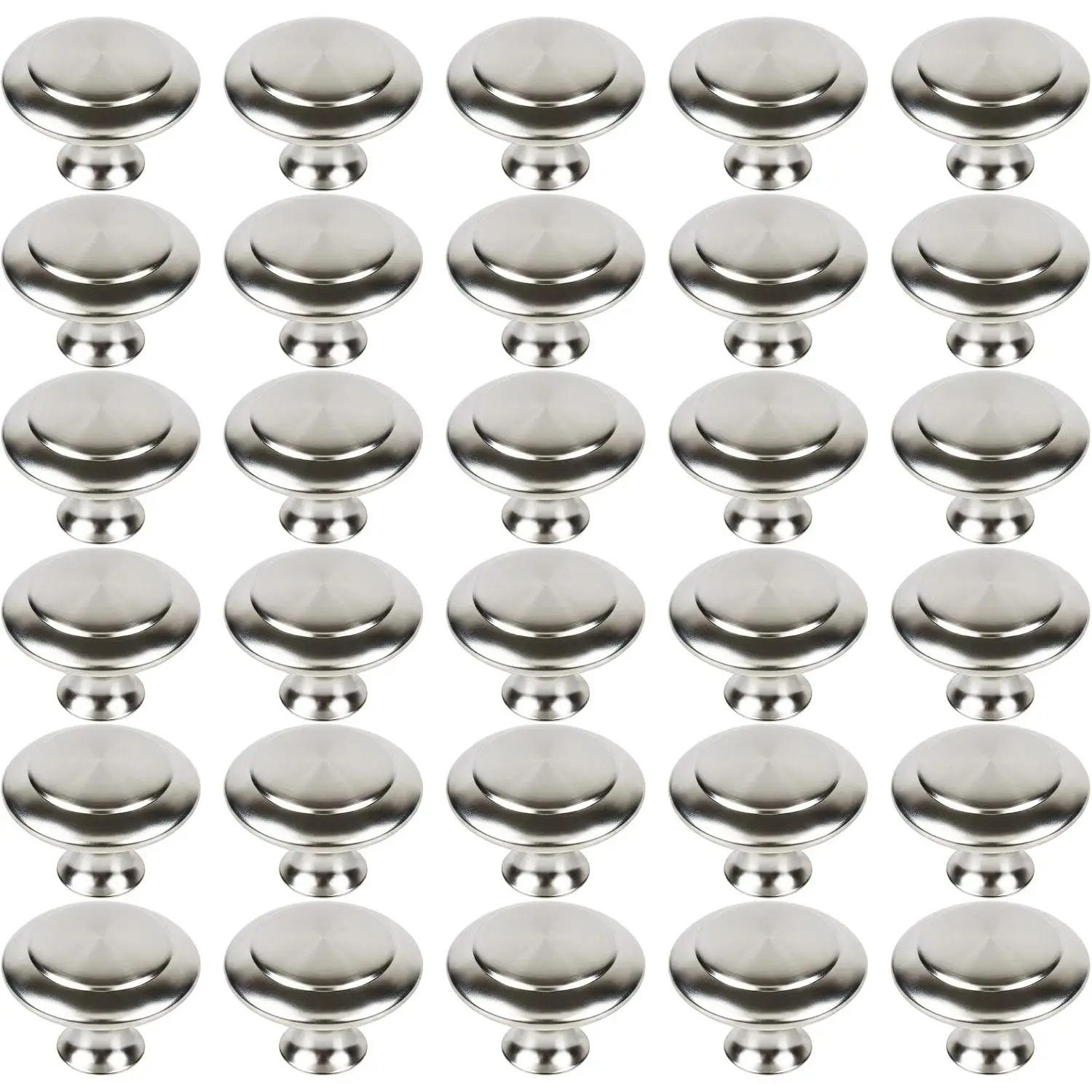 30 Packs Kitchen Cabinet Knobs Brushed -Pull Hardware Handle,Drawer Knobs for Cupboard Door Drawer with Long Short Screws