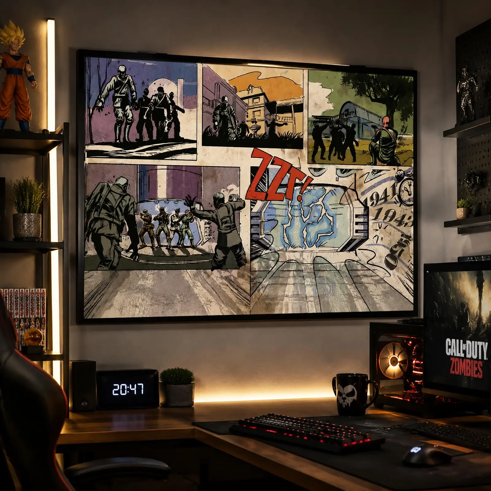 Call of Duty Black Ops Zombies Canvas Wall Art Poster - HD Vintage Gaming Theme Artistic Print, Multi-Size Contemporary Plain Decoration for Gamer Bedroom, Man Cave, Gift for COD Fans
