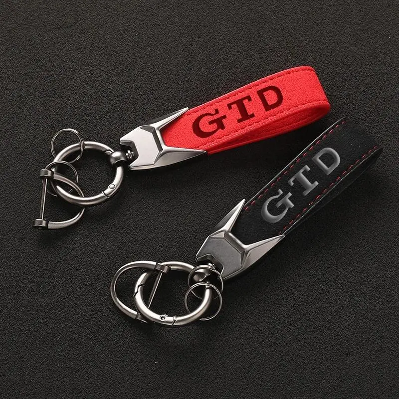 2025 Suede Leather GTD Keyring Man Women Luxury Car Keychain For Volkswagen VW Polo Golf 6 7 8 MK6 MK7 GTD Keychain Accessories