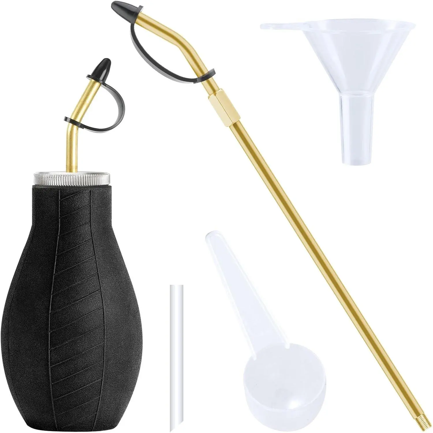 Powder Duster,Diatomaceous Earth Applicator, Large Bulb Duster with Long Metal Tube,Puffer Sprayer for Multi Purpose Indoor and Outdoor,for Organic Gardening Agricultural Supplies(1Pack)